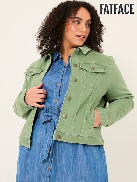 FatFace Tasha Green Denim Jacket (E84404) | ₪297