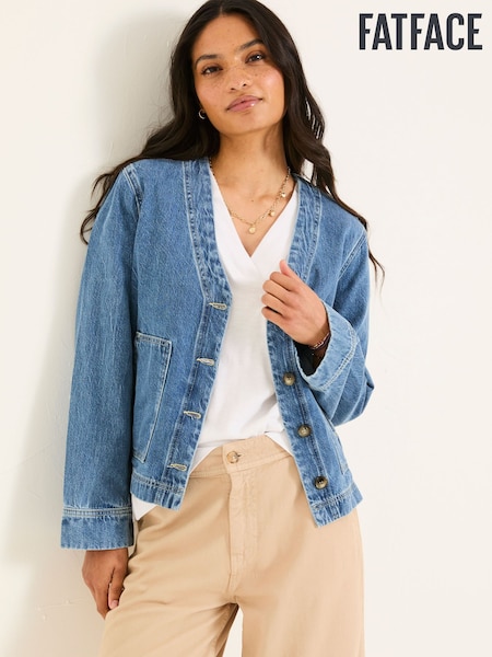 FatFace Dulcie Blue Denim Dulcie Denim Jacket (E84406) | €84