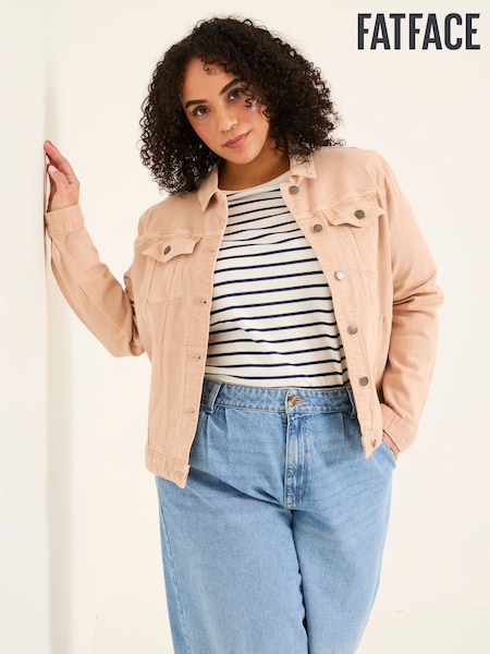 FatFace Tasha Light Pink Denim Jacket (E84408) | ₪297