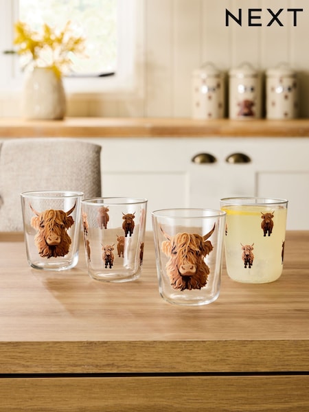 Set of 4 Hamish the Highland Cow Tumblers (E84431) | NT$560