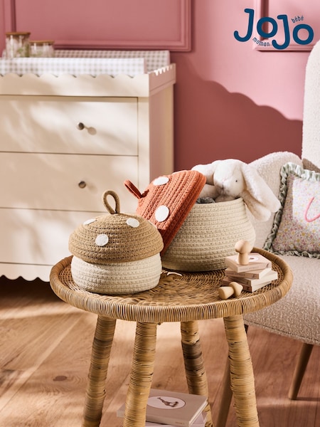 Jojo Maman Bébé Set of 2 Natural Toadstool Woven Rope Storage Baskets (E84444) | €37