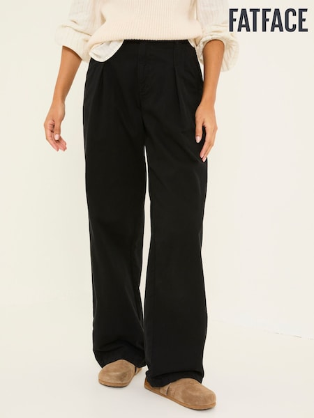 FatFace Saffron Black Wide Leg Trousers (E84510) | €91