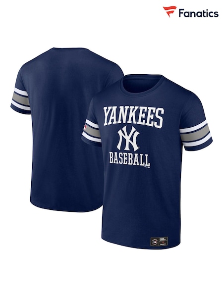 Fanatics Blue MLB New York Yankees Seasonal Helmet Short Sleeve Crew 100% Cotton T-Shirt (E84593) | €43
