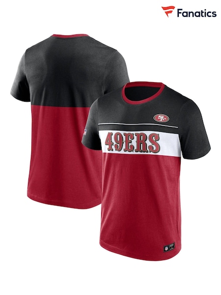 Fanatics Red NFL San Francisco 49ers Foundation 100% Cotton T-Shirt (E84633) | 79 QAR