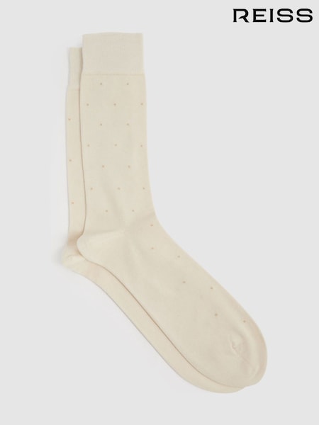 Reiss Oatmeal Mario Spot Polka Dot Socks (E84647) | AZN 25