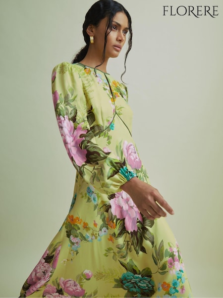 Florere Blouson Sleeve Midi Dress (E84656) | 1,227 QAR