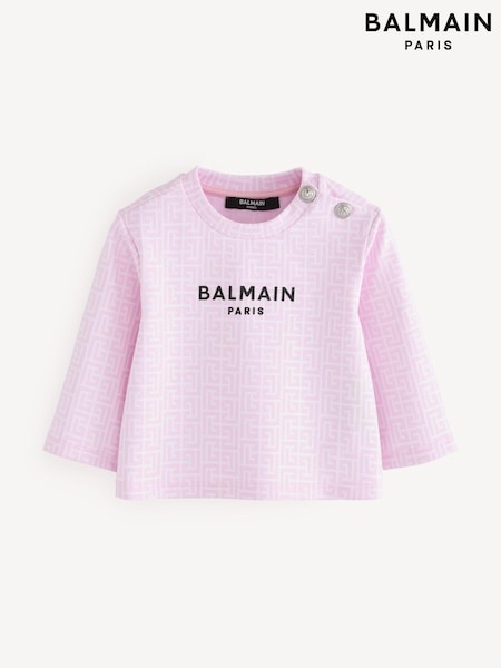 Balmain Kids Baby Logo Long Sleeve T-Shirt (E84708) | €76 - €168