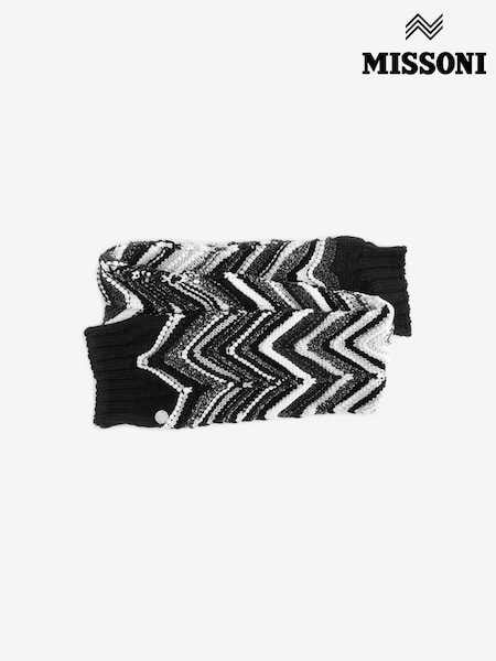 Missoni Zig Zag Pattern Black Scarf (E84717) | AED1,077