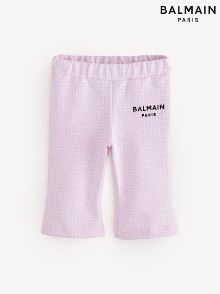 Balmain Kids Baby Logo Wide Leg Joggers (E84733) | AED611