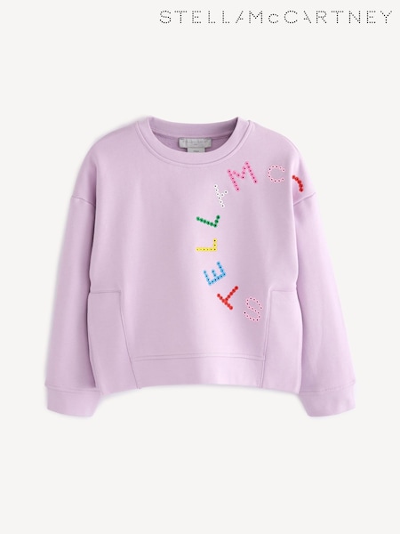 Stella McCartney Kids Purple Logo Sweatshirt (E84746) | AED553