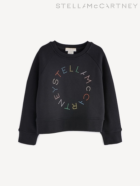 Stella McCartney Kids Logo Black Sweatshirt (E84748) | AED437