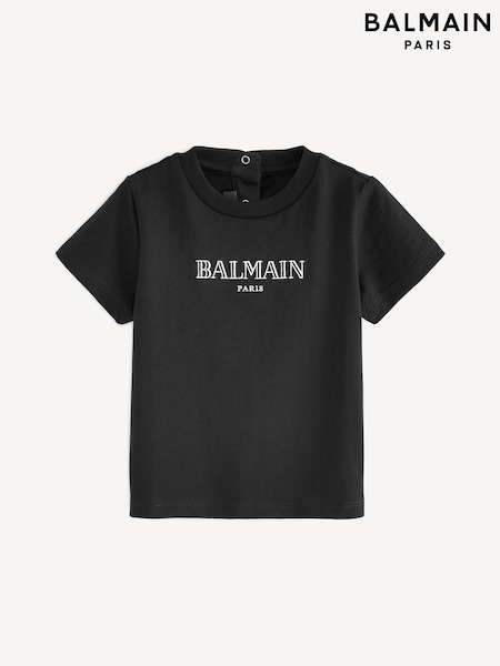 Balmain Kids Baby Logo Short Sleeve T-Shirt (E84764) | AED670