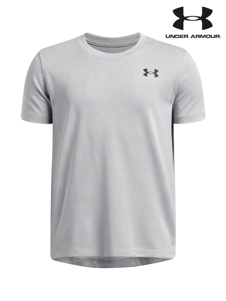Under Armour Grey Tech Vent Jacquard Short Sleeve 100% Cotton T-Shirt (E84816) | €37