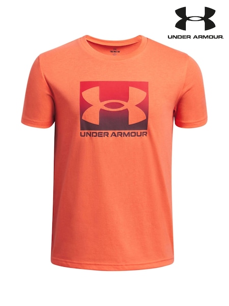 Under Armour Orange Boxed Sports Short Sleeve 100% Cotton T-Shirt (E84824) | ₪91