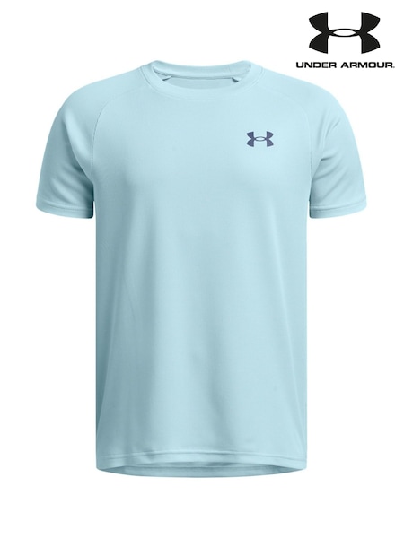 Under Armour Blue Tech Textured Short Sleeve 100% Cotton T-Shirt (E84847) | €29