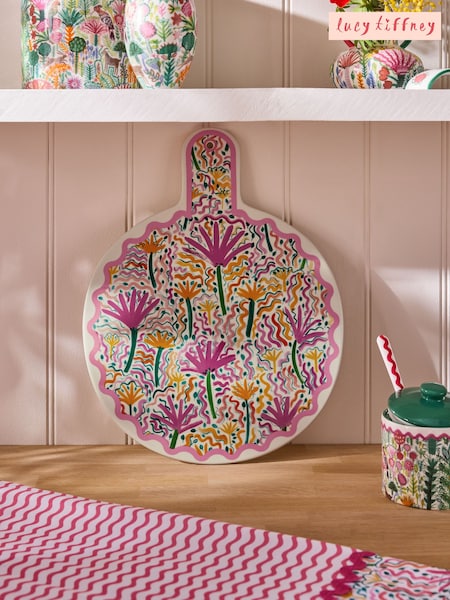 Lucy Tiffney Pink/Yellow Wiggle Platter Board (E84882) | €35