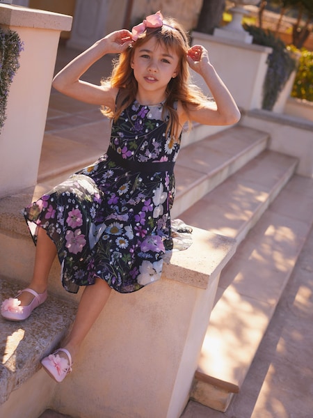 Phase Eight Black Remy Floral Shimmer Dress (E84887) | €47.50