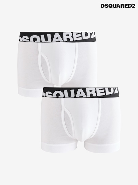 DSquared2 White Underwear Logo Band Boxers 2 Pack (E84903) | €59