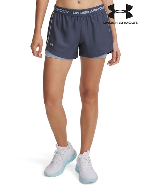 Under Armour Grey Tech Play Up 2-in-1 Shorts (E85046) | AED186