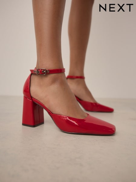 Red Standard Fit Forever Comfort® Square Toe Block Heels (E85132) | €40