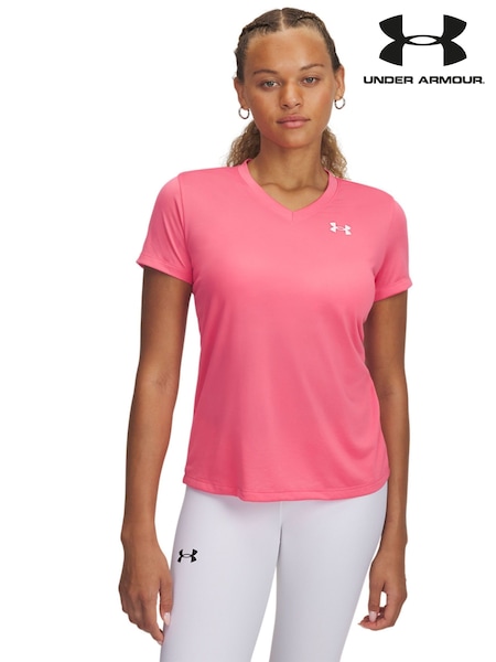 Under Armour Pink Tech V Neck T-Shirt (E85200) | €36