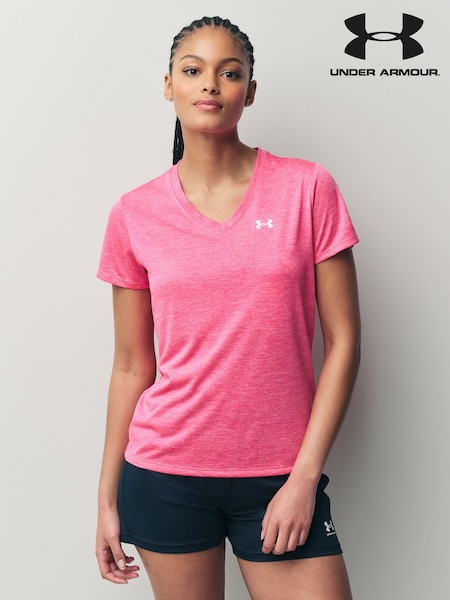כרום ורוד - Under Armour Tech V-neck T-shirt (E85228) | ‏136‏₪