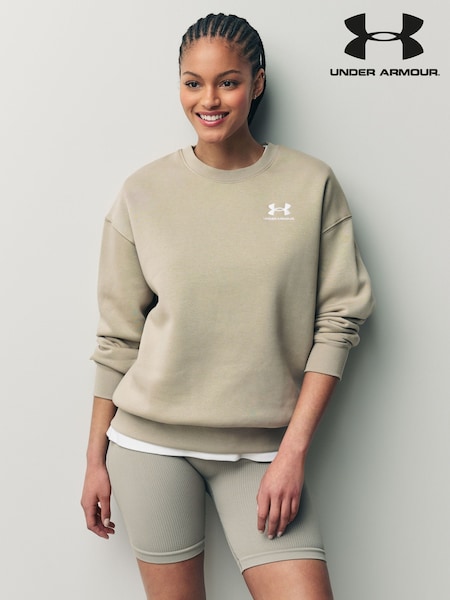 Under Armour Brown Oversized Icon Fleece Sweatshirt (E85255) | ₪277