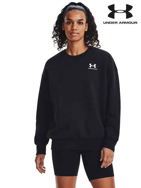 Under Armour Black Oversized Icon Fleece Sweatshirt (E85256) | ₪277