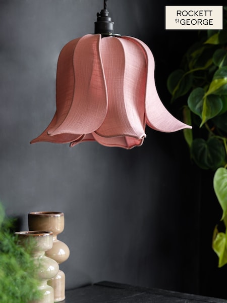 Rockett St George Pink Easy Fit Petal Lamp Shade Ceiling Light (E85319) | €121