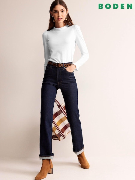 Boden White Supersoft Long Sleeve Top (E85429) | €50