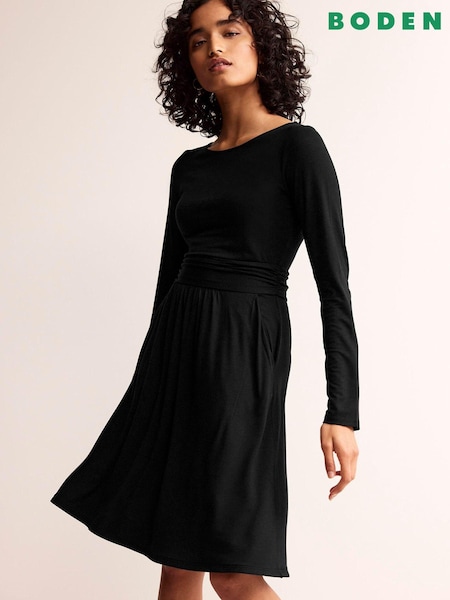 Boden Black Amelie Long Sleeve Dress (E85439) | €42