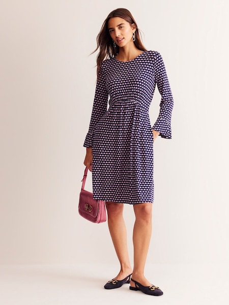 Roz - Rochie din jerse Boden Flute (E85455) | 280 LEI