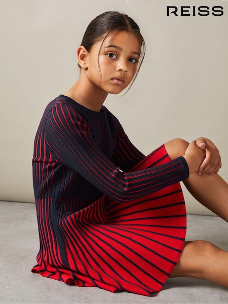 Reiss Lou Pleated Contrast Skater Dress (E85659) | 95 €