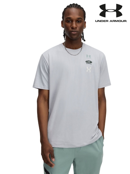 Under Armour Grey 60/40s Evol Logo T-Shirt (E85681) | 134 QAR