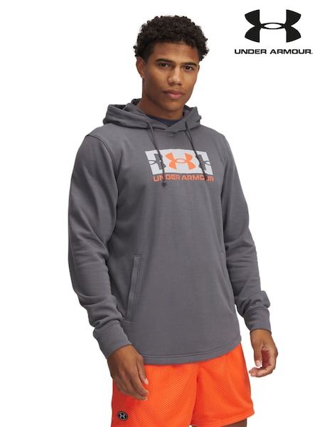 Under Armour Grey Rival Terry Logo Hoodie (E85684) | R$ 545