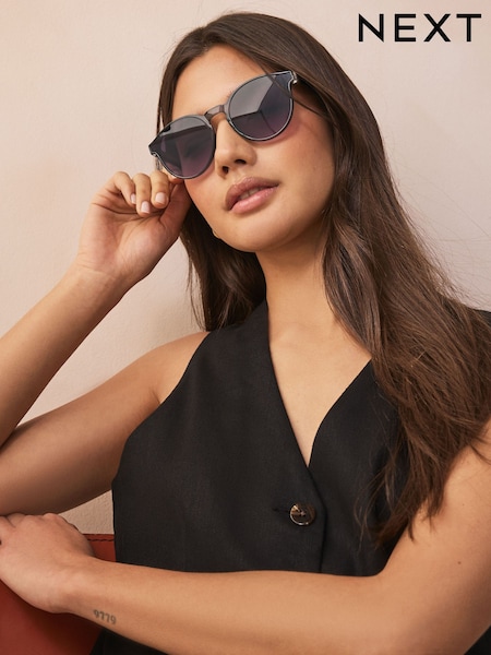 Grey Round Sunglasses (E85749) | kr191