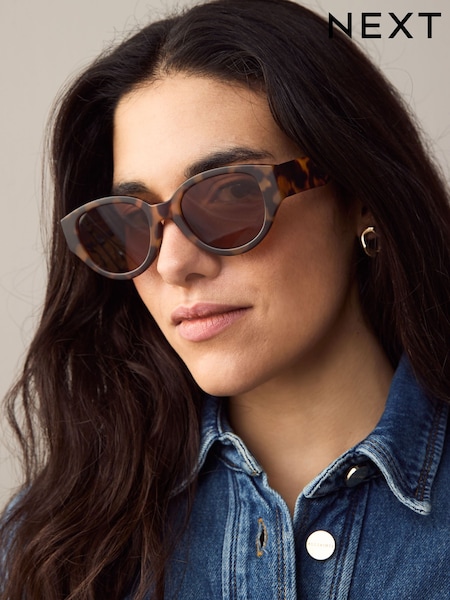 Tortoise bruin - Oval Sunglasses (E85756) | € 18