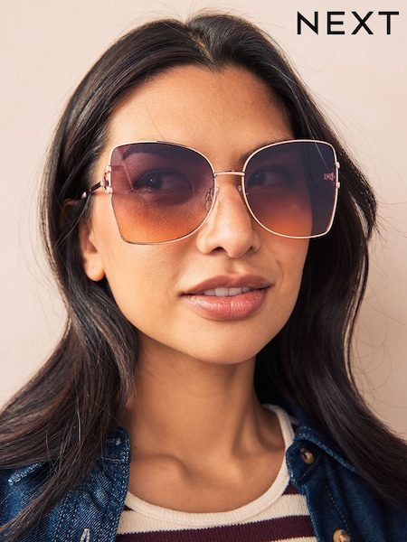 Metallisk - Aviator Style Ombre Sunglasses (E85763) | kr260