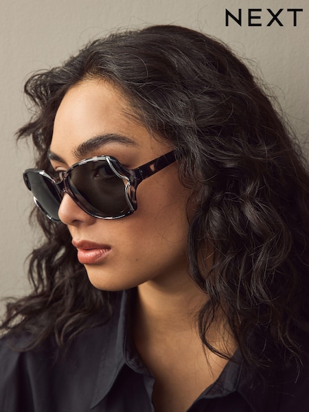 Gri - Square Sunglasses (E85768) | 102 LEI