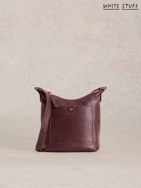 White Stuff Purple Mini Fern Leather Cross-Body Bag (E85771) | AED142
