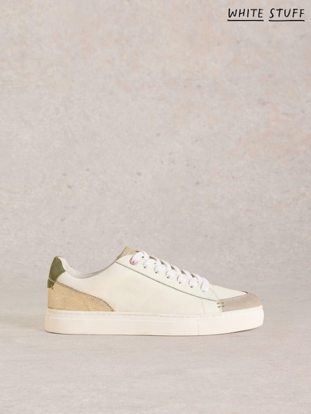 White Stuff White Toni Leather Trainers (E85784) | R$ 640
