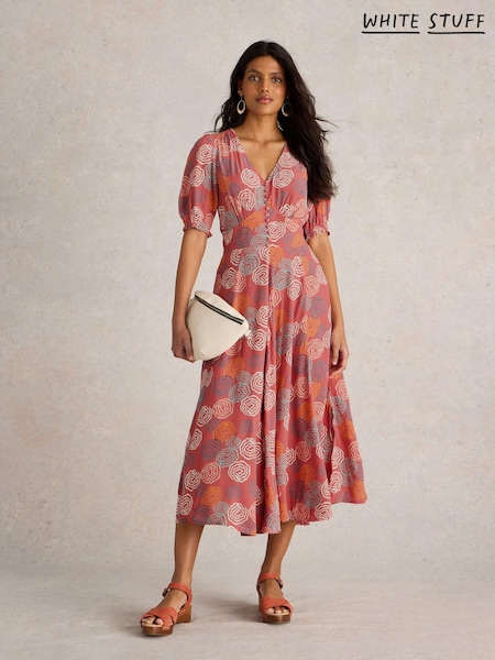 White Stuff Pink Hazel Bias Cut Dress (E85795) | €56