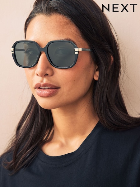 Negru - Square Sunglasses (E85807) | 96 LEI