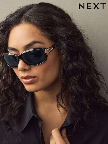 Black Arm Detail Square Sunglasses (E85808) | €21
