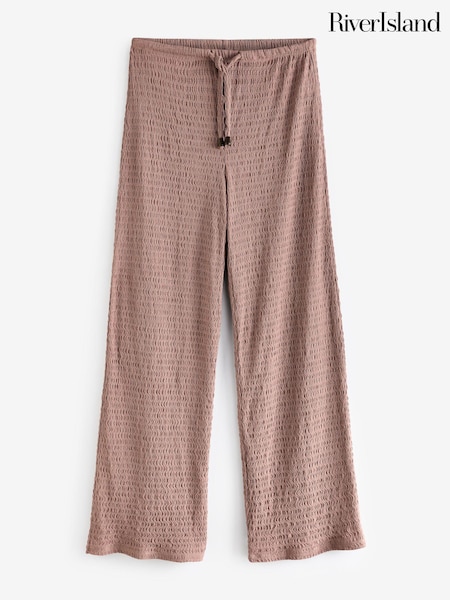 River Island Textured Wide Leg Trousers (E85926) | 125 LEI