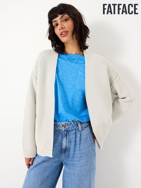 kameno siva - FatFace Edie Laundered Knitted Cardigan (E85950) | € 78