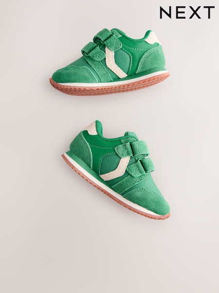 Green Wide Fit (G) Double Strap Trainers (E86021) | R$ 225 - R$ 245