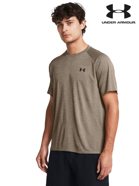 Under Armour Nude Grey Tech Textured T-Shirt (E86052) | €40