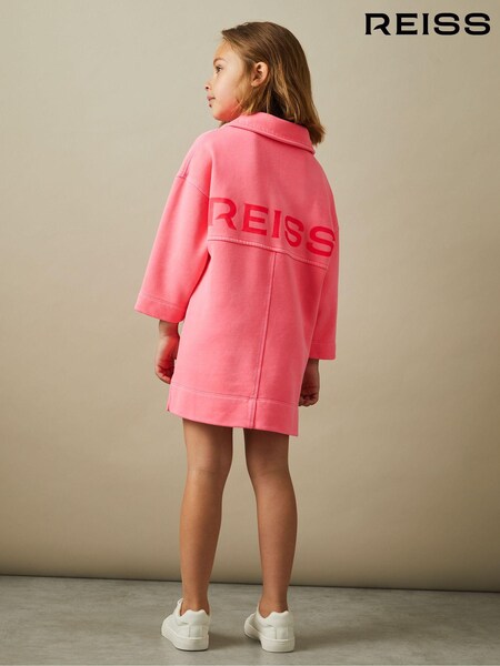 Reiss Bright Pink Natasha 9-13 yrs Open-Collar Jumper Dress (E86180) | €90