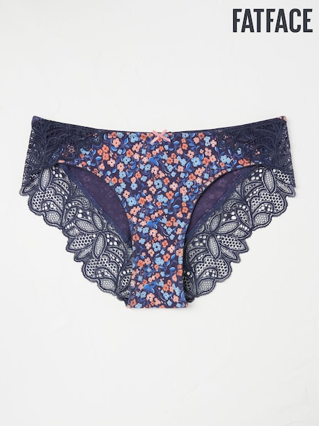 Темно-синий с цветочным принтом - FatFace Cheeky Knickers (E86312) | €12